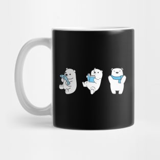 Cute Polar Bear Trio Mug